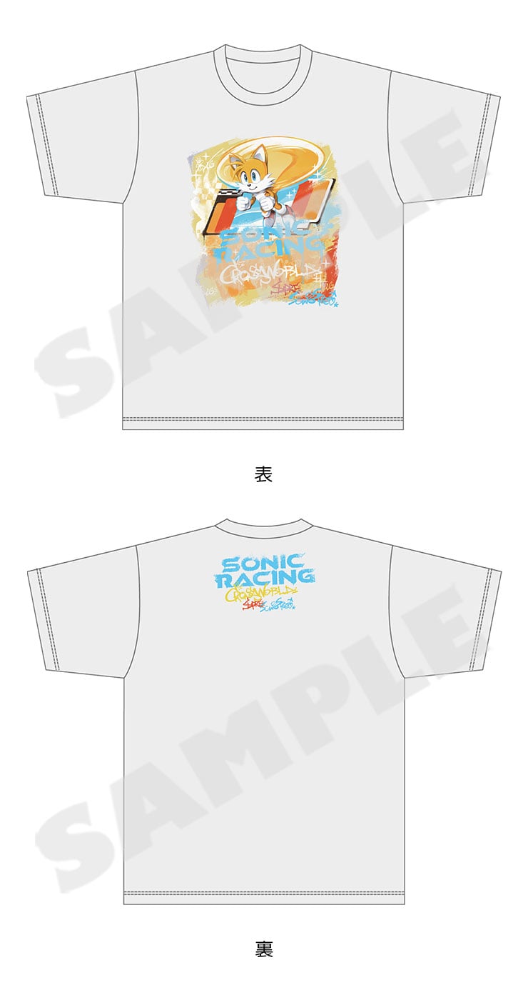 Sonic Racing CrossWorlds Street Art T-shirt Tails front and back details