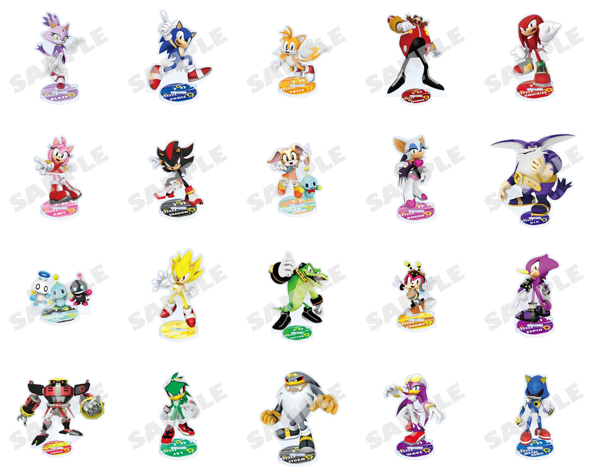 Official Sega Sonic the Hedgehog acrylic stands, set of 20 available models