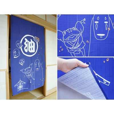 Spirited Away Bathhouse Noren Curtains (3 Types) - Blue - Bathhouse - official view 8