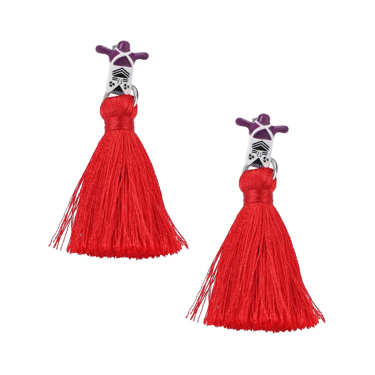 Spirited Away Kasuga-sama Tassel Earrings (2 Types) - Pierced Pair - official view 4