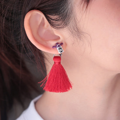 Spirited Away Kasuga-sama Tassel Earrings (2 Types) - Pierced Pair - official view 5