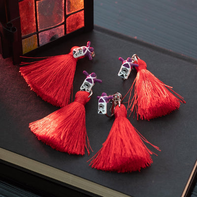 Spirited Away Kasuga-sama Tassel Earrings (2 Types) - Pierced Pair - official view 6