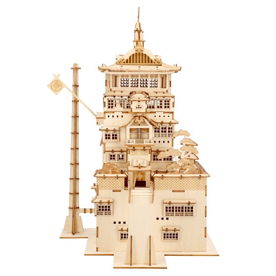 Spirited Away ki-gu-mi Wooden Model - Aburaya Bathhouse - official view 3