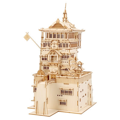 Spirited Away ki-gu-mi Wooden Model - Aburaya Bathhouse - official view 4