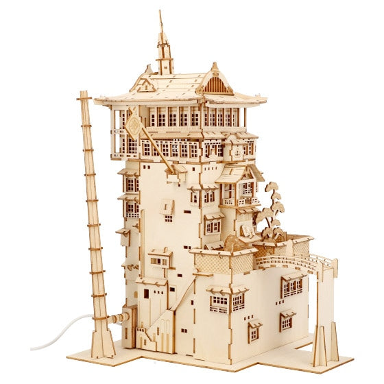 Spirited Away ki-gu-mi Wooden Model - Aburaya Bathhouse - official view 5