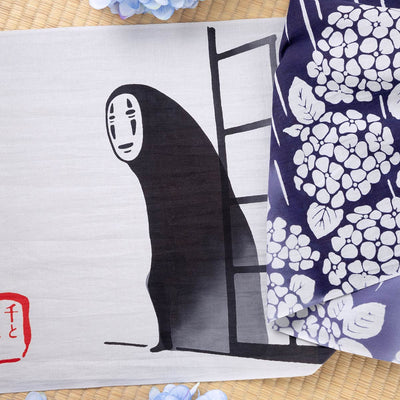 Spirited Away No-Face Rainy Night Chusen Tenugui - official view 4