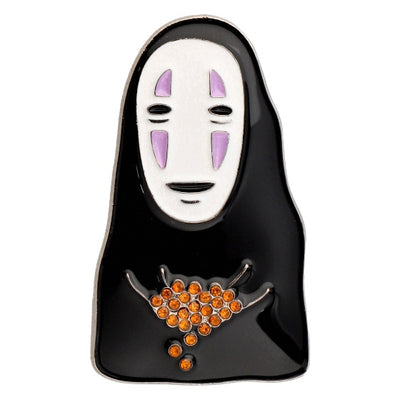 Spirited Away No-Face Rhinestone Metal Brooch GB-09 - official view 1