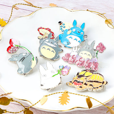 Spirited Away No-Face Rhinestone Metal Brooch GB-09 - official view 5