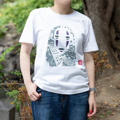 Spirited Away No-Face Stamp T-Shirt - White - official view 1