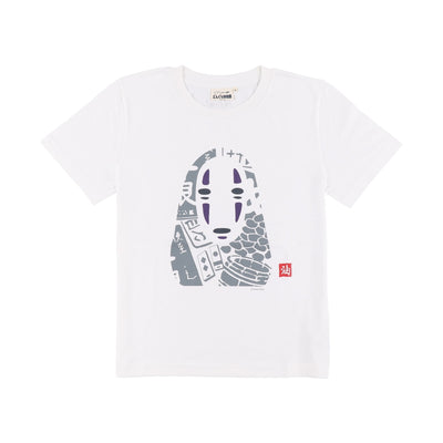 Spirited Away No-Face Stamp T-Shirt - White - official view 7