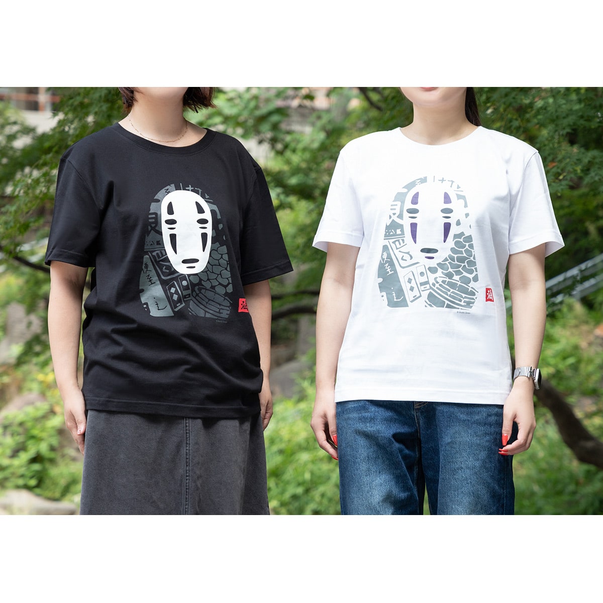 Spirited Away No-Face Stamp T-Shirt - White - official view 9
