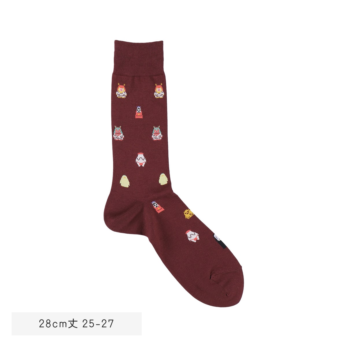 Spirited Away Socks - All-Over Pattern - Wine - official product view 4