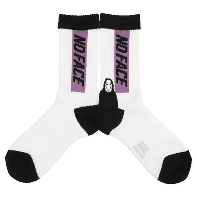 Spirited Away Socks - GBL No-Face Pattern - White - official product view 3