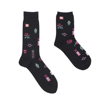 Spirited Away Socks - Neon All-Over Pattern - official product view 1