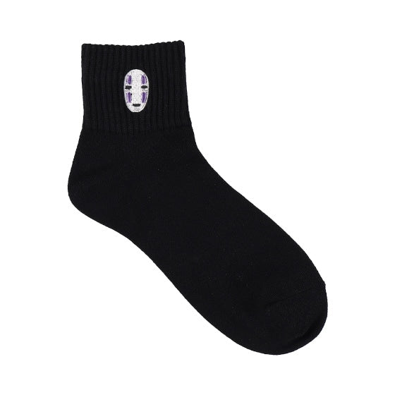 Spirited Away Socks - No-Face Ribbed Embroidered Short - official product view 1