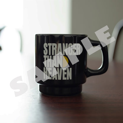 STRANGER THAN HEAVEN logo stacking mug in black
