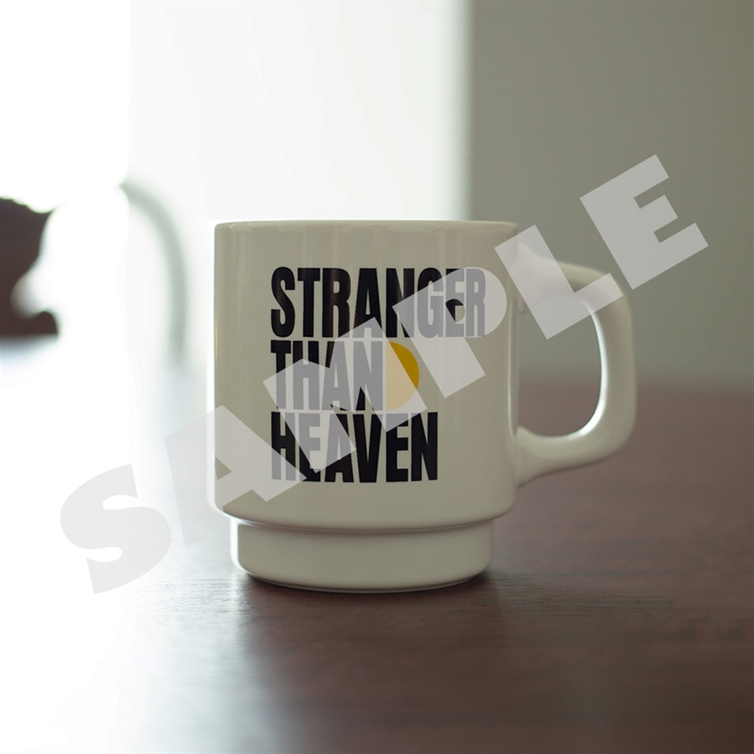 STRANGER THAN HEAVEN logo stacking mug in white