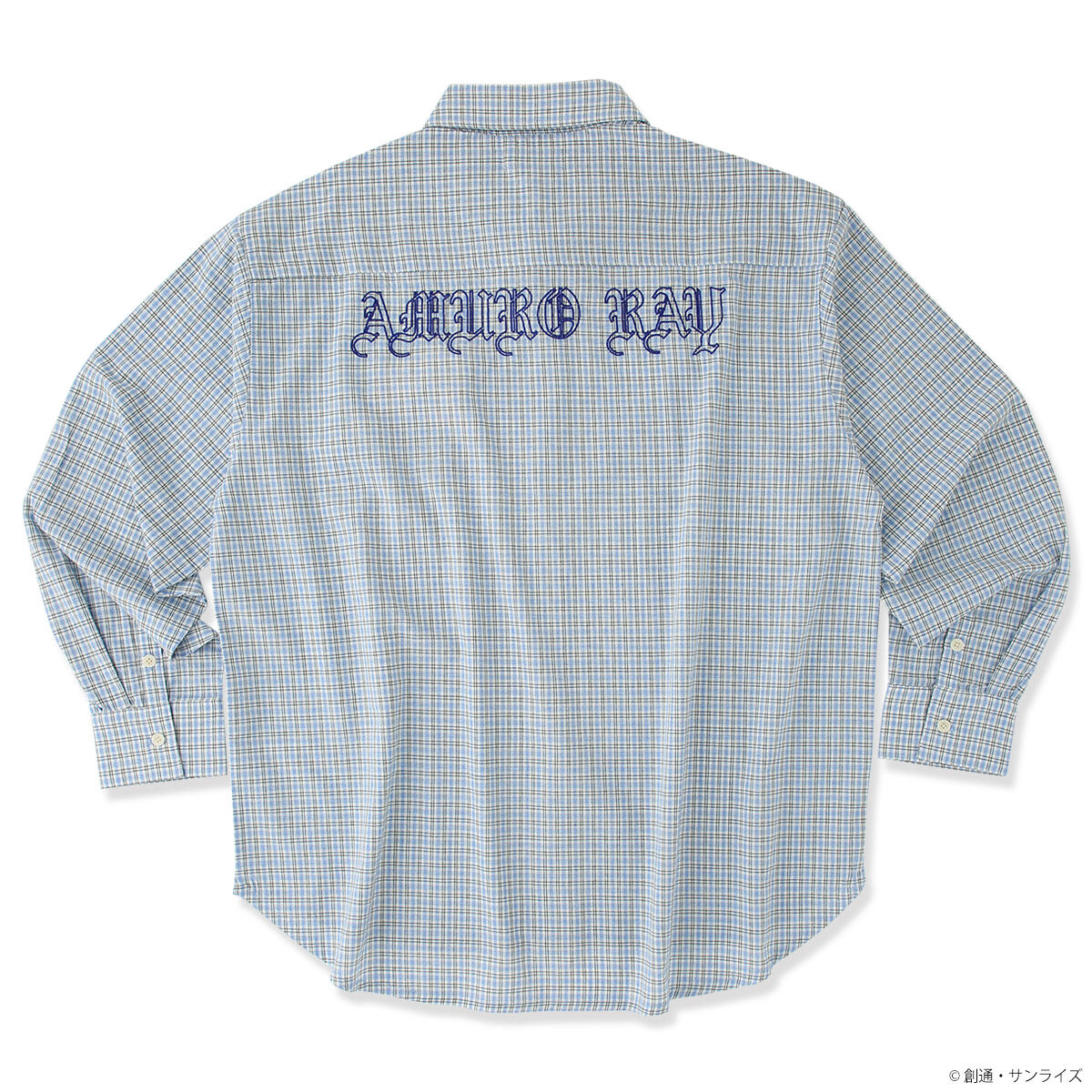 STRICT-G Amuro Ray blue check shirt - back view