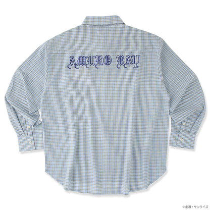 STRICT-G Amuro Ray blue check shirt - back view