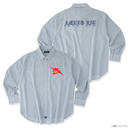 STRICT-G Amuro Ray blue check shirt - product arrangement