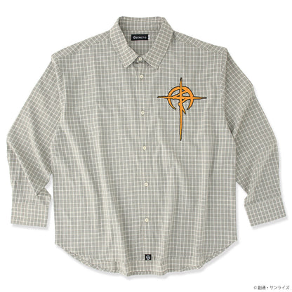 STRICT-G Mafty gray check shirt - front view