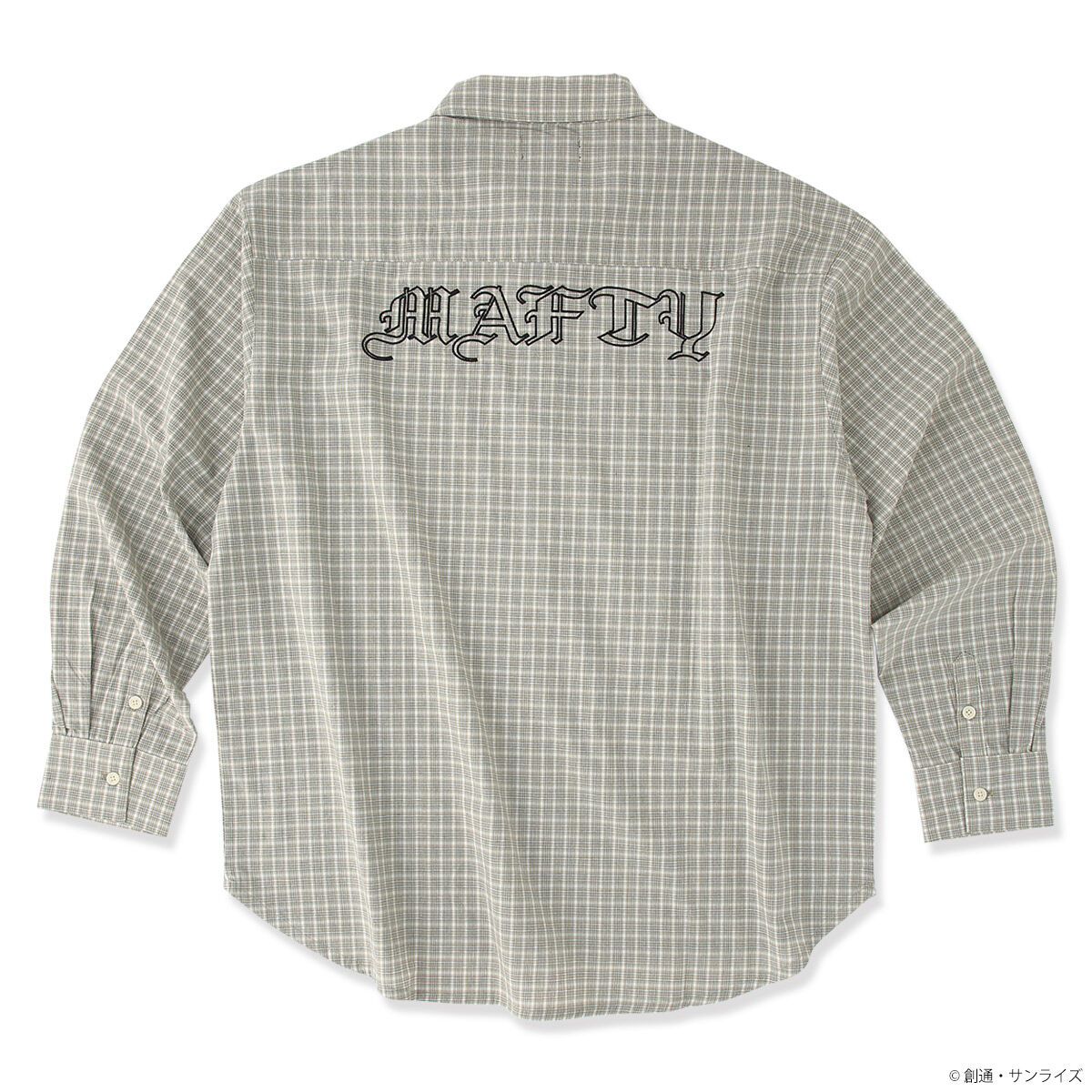 STRICT-G Mafty gray check shirt - back view