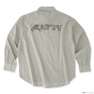 STRICT-G Mafty gray check shirt - back view