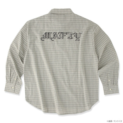 STRICT-G Mafty gray check shirt - back view