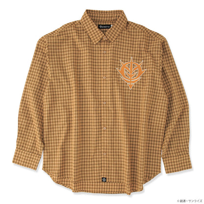 STRICT-G Principality of Zeon mustard check shirt - front view