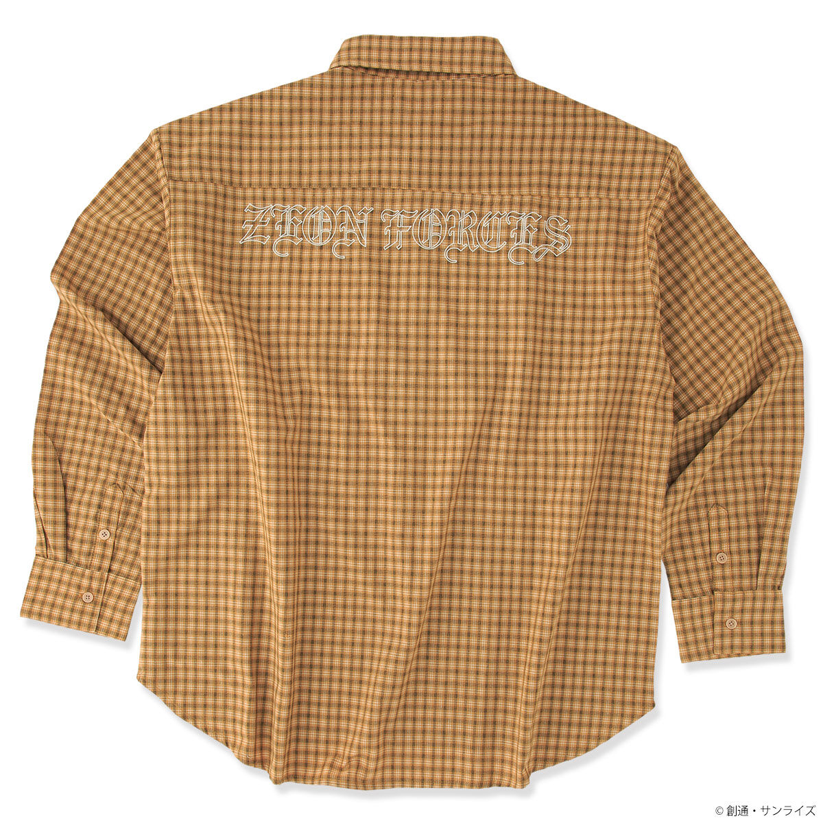 STRICT-G Principality of Zeon mustard check shirt - back view