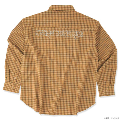 STRICT-G Principality of Zeon mustard check shirt - back view