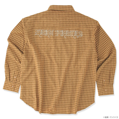 STRICT-G Principality of Zeon mustard check shirt - back view