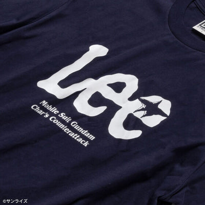 STRICT-G x Lee Gundam Char's Counterattack axis logo navy t shirt - official photo 3