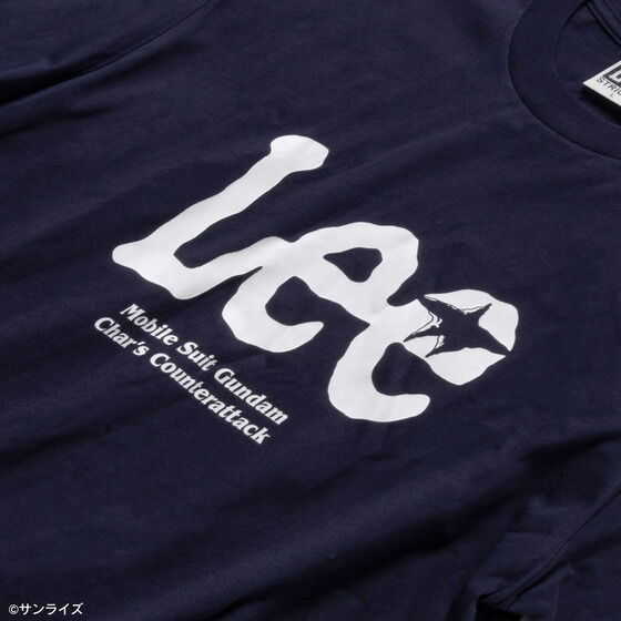 STRICT-G x Lee Gundam Char's Counterattack axis logo navy t shirt - official photo 3