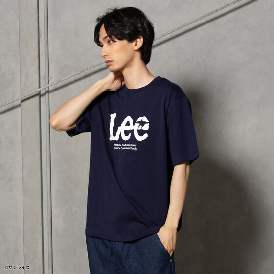 STRICT-G x Lee Gundam Char's Counterattack axis logo navy t shirt - official photo 5