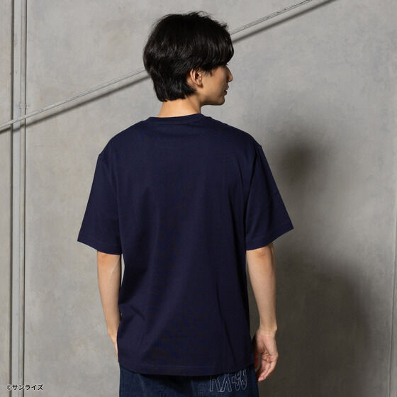 STRICT-G x Lee Gundam Char's Counterattack axis logo navy t shirt - official photo 6