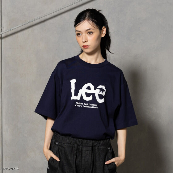 STRICT-G x Lee Gundam Char's Counterattack axis logo navy t shirt - official photo 9