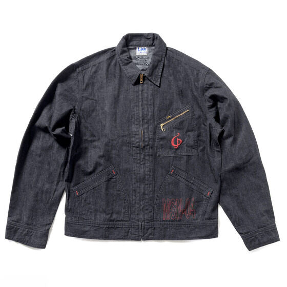 STRICT-G x Lee Gundam Char's Counterattack msn 04 91 b black denim jacket - official photo 12