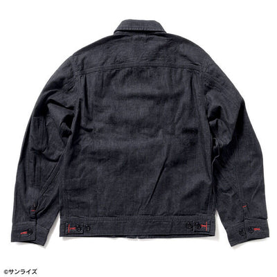 STRICT-G x Lee Gundam Char's Counterattack msn 04 91 b black denim jacket - official photo 2