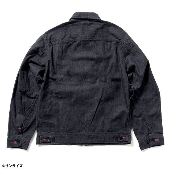 STRICT-G x Lee Gundam Char's Counterattack msn 04 91 b black denim jacket - official photo 2