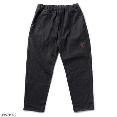 STRICT-G x Lee Gundam Char's Counterattack msn 04 fleeasy black denim pants - official photo 1