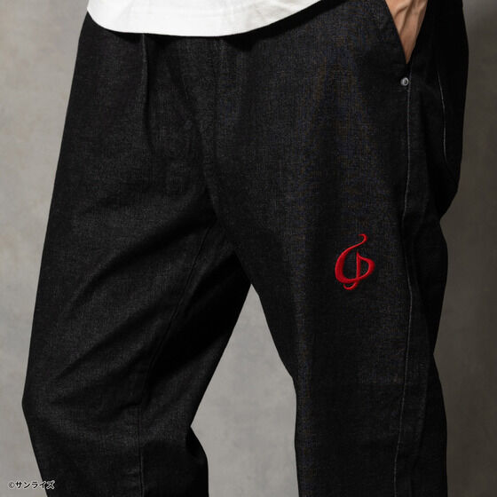 STRICT-G x Lee Gundam Char's Counterattack msn 04 fleeasy black denim pants - official photo 10