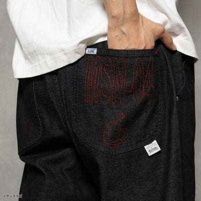 STRICT-G x Lee Gundam Char's Counterattack msn 04 fleeasy black denim pants - official photo 11