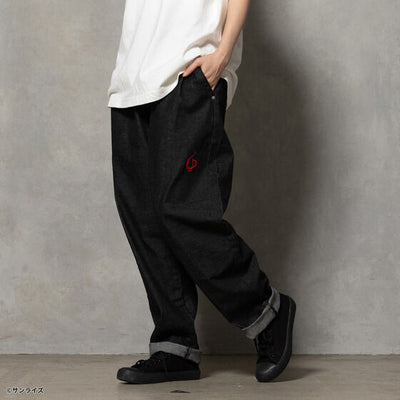 STRICT-G x Lee Gundam Char's Counterattack msn 04 fleeasy black denim pants - official photo 13