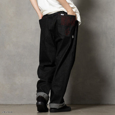 STRICT-G x Lee Gundam Char's Counterattack msn 04 fleeasy black denim pants - official photo 15