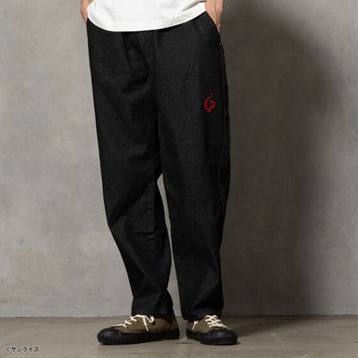 STRICT-G x Lee Gundam Char's Counterattack msn 04 fleeasy black denim pants - official photo 7