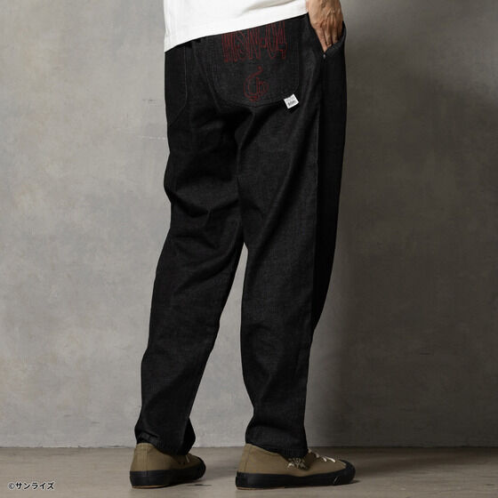 STRICT-G x Lee Gundam Char's Counterattack msn 04 fleeasy black denim pants - official photo 9