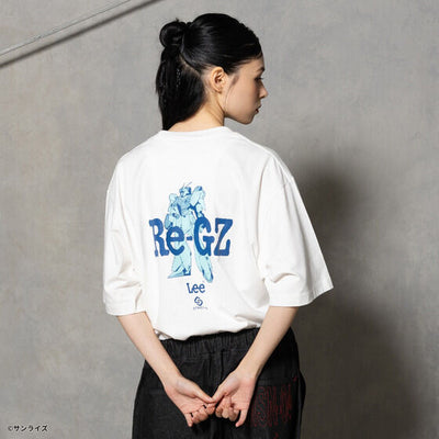 STRICT-G x Lee Gundam Char's Counterattack re gz denim pocket white t shirt - official photo 12