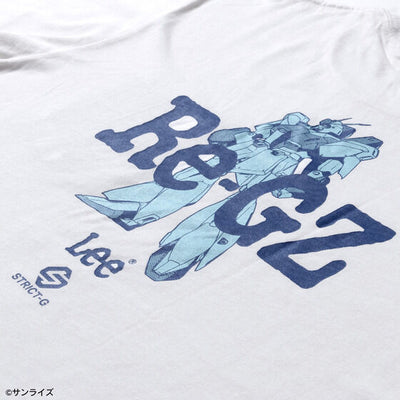 STRICT-G x Lee Gundam Char's Counterattack re gz denim pocket white t shirt - official photo 4