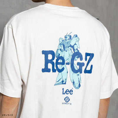 STRICT-G x Lee Gundam Char's Counterattack re gz denim pocket white t shirt - official photo 9